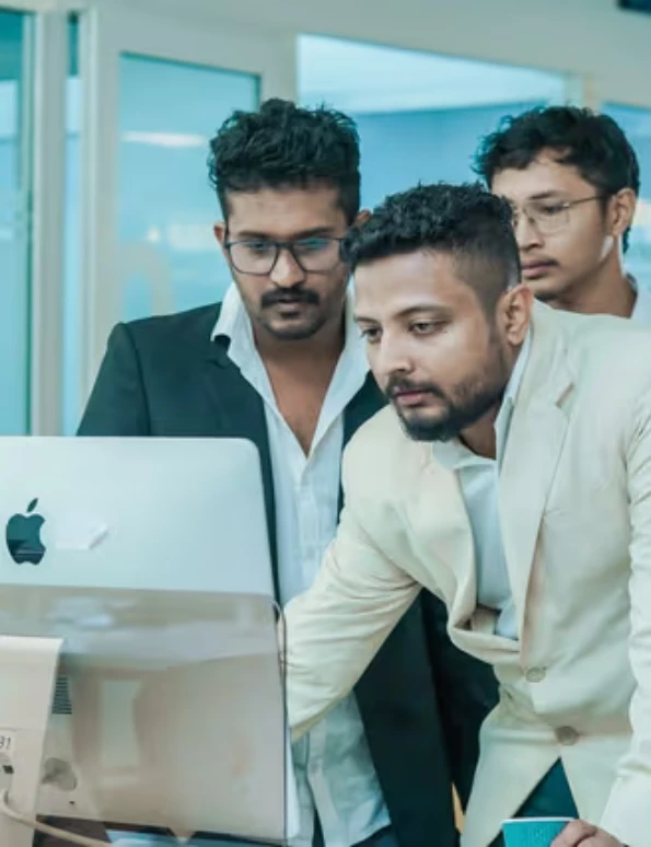 WebCastle colleagues collaborating on a product